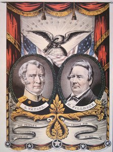 Wahlplakat für den Präsidentschaftskandidaten Zachary Taylor (1784-1850) und seinen Mitstreiter Millard Fillmore (1800-74) 1848
