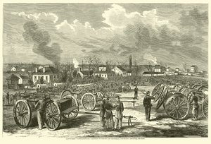 Erbeutete konföderierte Kanone vor dem Hauptquartier von General Thomas, November 1863 von American School