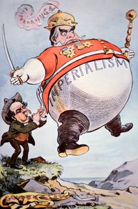 Karikatur zeigt William Jennings Bryan (1860-1925), der den 