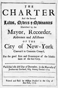 Charta der Stadt New York, 1719