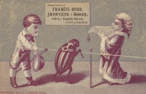 Kinder spielen mit riesigem Käfer von American School