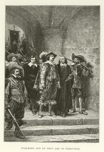 Cinq-Mars und de Thou auf dem Weg zur Hinrichtung von American School
