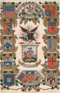 Wappen verschiedener Städte der Welt von American School