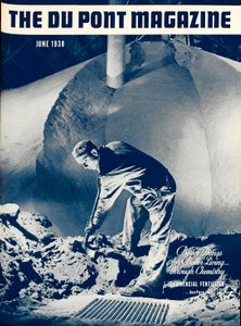 Handelsdünger, Titelseite des DuPont Magazins, Juni 1938 von American School