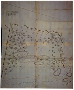 Konföderierte Bürgerkriegslandkarte des Armeelagers von Mississippi in Corinth, Mississippi, Mai 1862