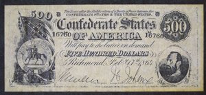 Konföderiertes Papiergeld von American School