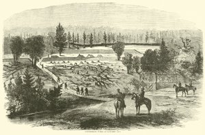 Konföderierte Werke bei Hatchers Run, August 1864 von American School