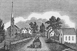 Kongregational- und Episkopalkirchen, East Haven, aus 
