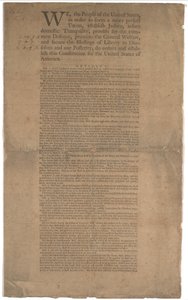 Verfassung, erster Druck, gedruckt von Dunlap & Claypoole, 17.-19. September 1787