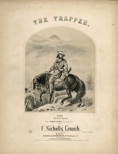 Titelblatt der Partitur für Der Trapper, 1857 von American School