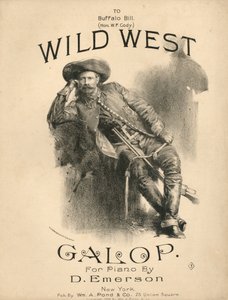 Titelblatt der Partitur für Wild West Galop, 1888 von American School