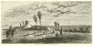 Kamm des Pine Mountain, wo General Polk fiel, Juni 1864 von American School