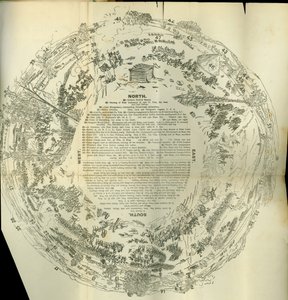 Cyclorama-Faltkarte zur Geschichte der großen Rebellion, ca. 1870
