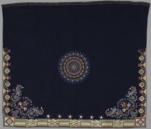 Tanzdecke, Anishinabe, Dakota, ca. 1840-50 (Wolle, Seide & Perlen)