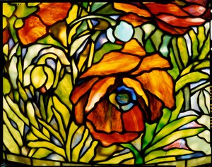 Detail einer "Orientalischen Mohnblume" Tischlampe, Tiffany Studios, 1902 von American School