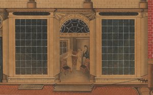Detail des Ladens und Lagers von Duncan Phyfe in der Fulton Street in New York City, ca. 1816-1817 von American School