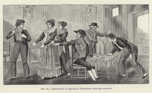 Störung bei der Unterzeichnung des neapolitanischen Ehevertrags von American School