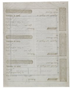 Dixie, gedruckt auf der Rückseite eines Schecks, 1861 von American School