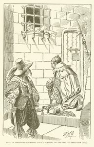 Earl of Strafford erhält Lauds Segen auf dem Weg zur Hinrichtung (1641) (Gravur) von American School