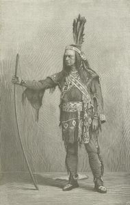 Edwin Forrest, amerikanischer Schauspieler, als Metamora von American School