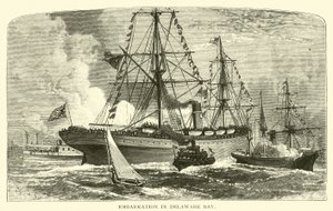Einschiffung in der Delaware-Bucht von American School