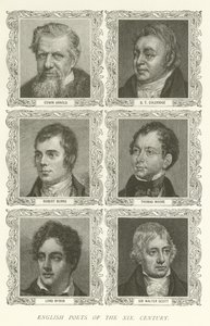 Englische Dichter des XIX. Jahrhunderts, Edwin Arnold, S. T. Coleridge, Robert Burns, Thomas Moore, Lord Byron, Sir Walter Scott von American School