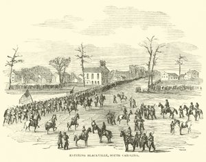 Einzug in Blackville, South Carolina, Januar 1865 von American School