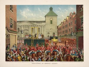 Hinrichtung von Robert Emmet in der Thomas Street, 20. September 1803, veröffentlicht 1803 von American School