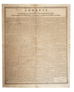 Abschiedsrede des verstorbenen Generals George Washington, 17. September 1796