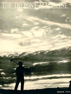 Bauer auf dem Feld, Titelseite des DuPont Magazins, März 1936 von American School