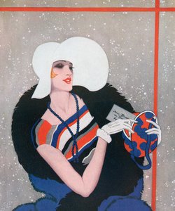Modische Flapper auf dem Weg zu einer Party von American School
