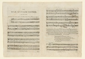 Erstausgabe der Noten für "The Star Spangled Banner. Ein patriotisches Lied von American School