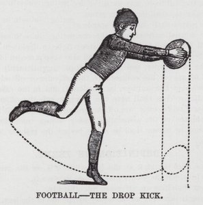Fußball, der Dropkick von American School