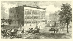 Forrests Räuber greifen das Irving-Gefängnis an, August 1864 von American School