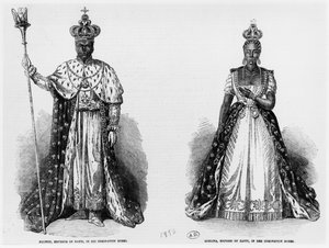 General Faustin Soulouque (ca. 1785-1867) als Kaiser von Haiti und Adelina als Kaiserin von Haiti, 1856
