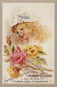 Mädchen mit Mop-Hut und Brille von American School