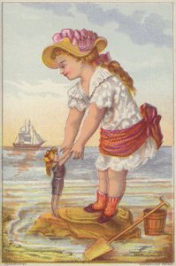 Mädchen bringt Puppe das Schwimmen bei von American School