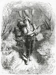 Zum Laden gehen, Illustration für eine Feature-Story, A Community of Outcasts, aus Appletons Journal von American School