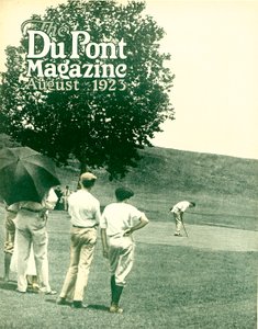 Golfen, Titelseite des DuPont Magazins, August 1923 von American School