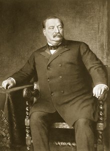 Grover Cleveland, 22. und 24. Präsident der Vereinigten Staaten von Amerika, veröffentlicht 1901 (Photogravur) von American School