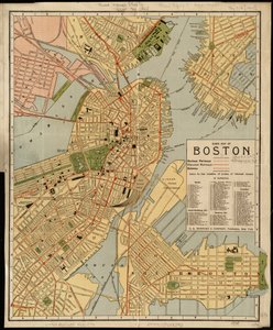 Stadtplan von Boston von American School