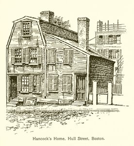 Hancocks Haus, Hull Street, Boston von American School