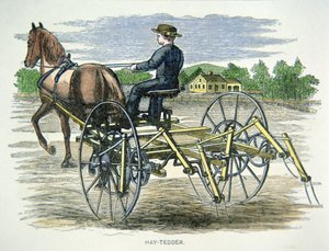 Heuwender-Landmaschine, ca. 1880
