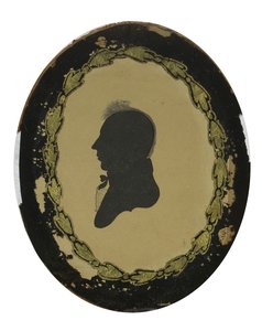 Hohlgeschnittener Scherenschnitt eines Mannes, ca. 1800-1805