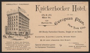 Hotel-Werbekarte von American School