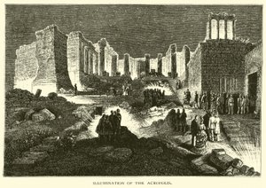Beleuchtung der Akropolis von American School
