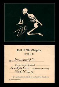 Einladung zu einer Initiation in die Delta Kappa Epsilon Bruderschaft von American School