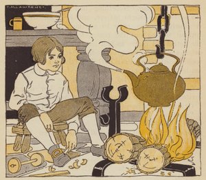 James Watt beobachtet den Teekessel seiner Großmutter beim Kochen von American School