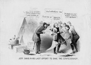 Jeff Davis in seinem letzten Versuch, die Konföderation zu retten von American School