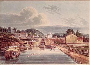 Kreuzung von Erie und Nordkanal, graviert von J. Hill, ca. 1830-32 von American School